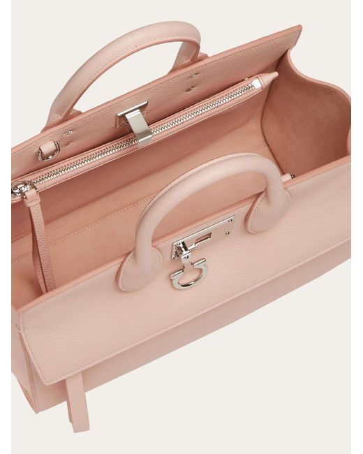 Ferragamo Pink Studio Soft Logo Shoulder Bag