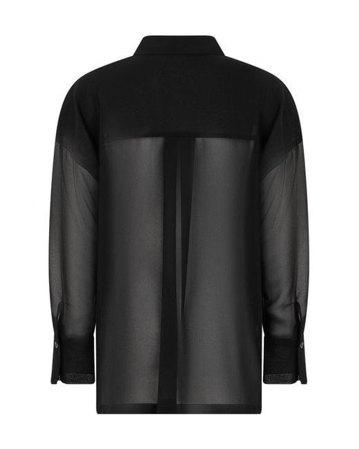 P.A.R.O.S.H. Black Ruffled Shirt