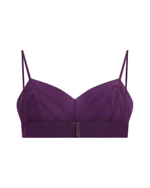 Philosophy Di Lorenzo Serafini Purple Cropped Bralette Top