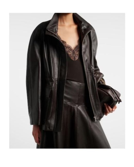 Nour Hammour Black Quai Leather Jacket