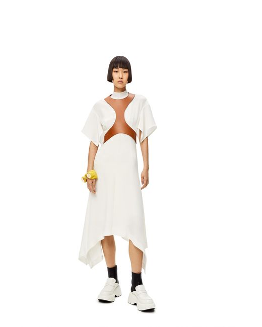 Loewe White Silk Dress