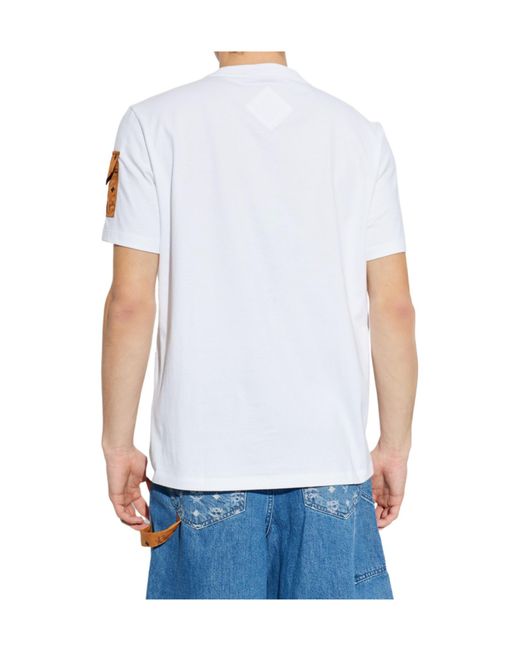 MCM White Short-Sleeved T-Shirt for men
