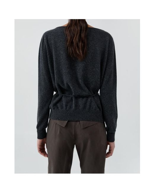 St. Agni Black Long-Sleeved Knitted Cardigan
