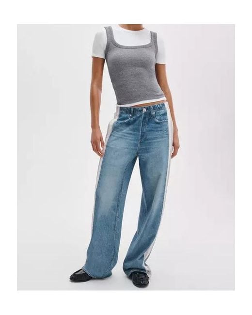 Rag & Bone Gray The Essential Ribbed U-Neck Tank