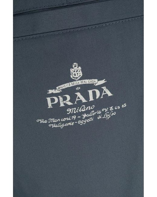 Prada Blue Tailored Bermuda Shorts for men