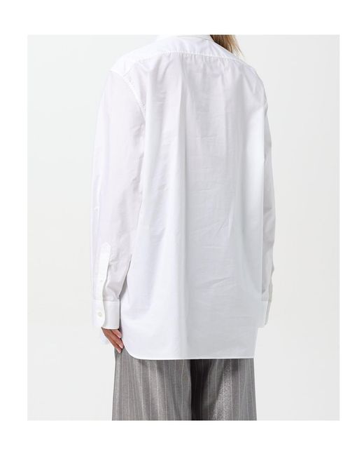 The Row White Buttoned Long-Sleeved Shirt