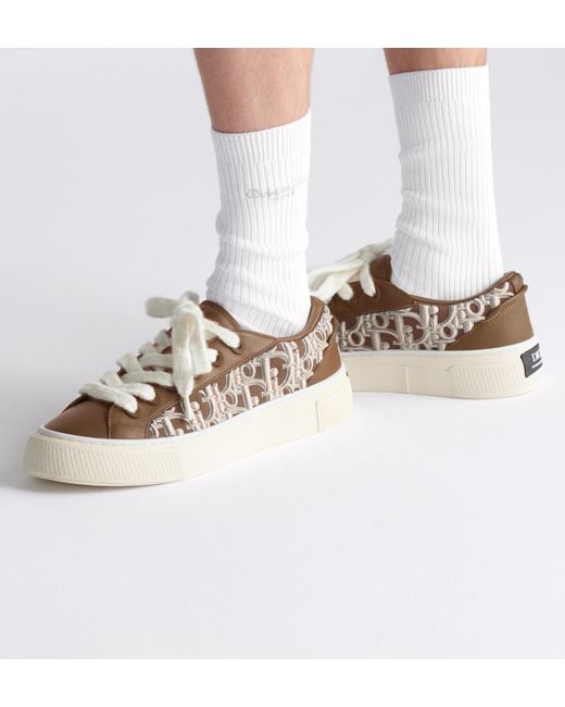 Dior Brown Homme B33 Spin Sneakers for men
