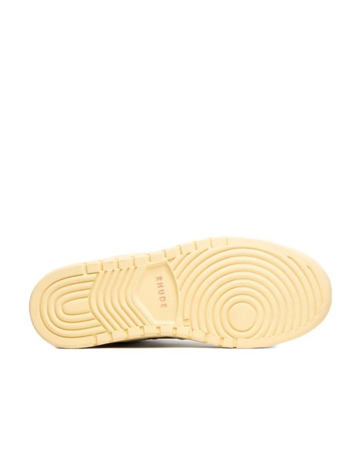 Rhude Metallic Panelled High-Top Sneakers for men