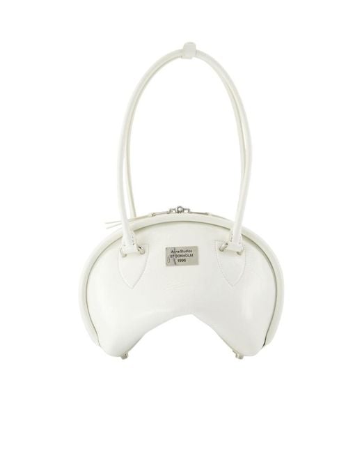 Acne White Bowlina Mini Shoulder Bag