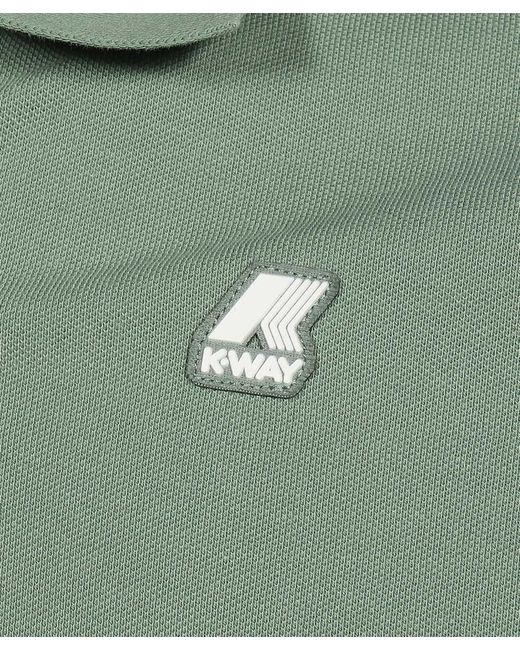 K-Way Green Short-Sleeved Polo Shirt for men