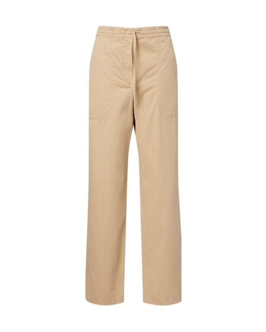The Row Natural Mende Cotton And Cashmere Wide-Leg Pants