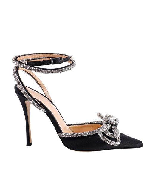Mach & Mach White Mach Mach Bow Embellished Pointed Toe Pumps
