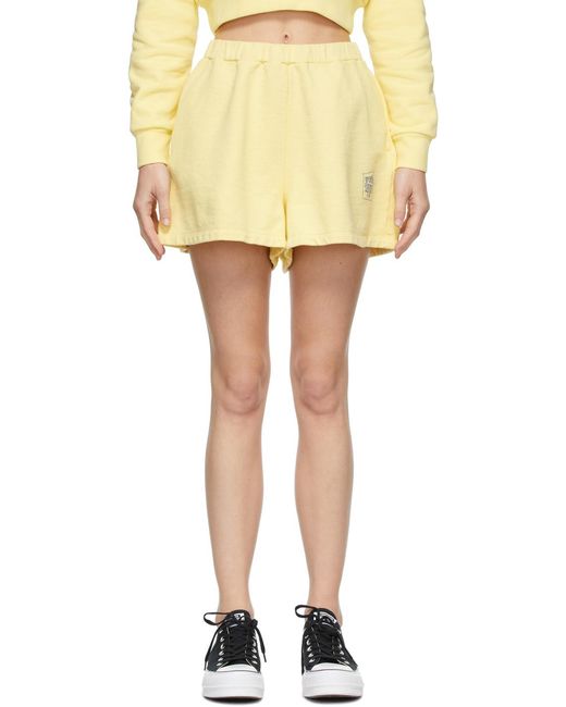 Opening Ceremony Yellow Logo-Print Elasticated Shorts