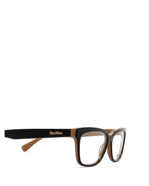 Max Mara White Rectangular Frame Glasses