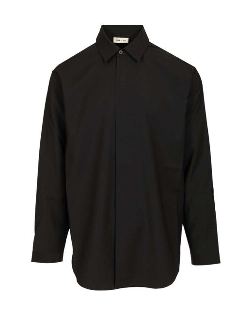 Fear Of God Black Classic Long Sleeve Shirt for men