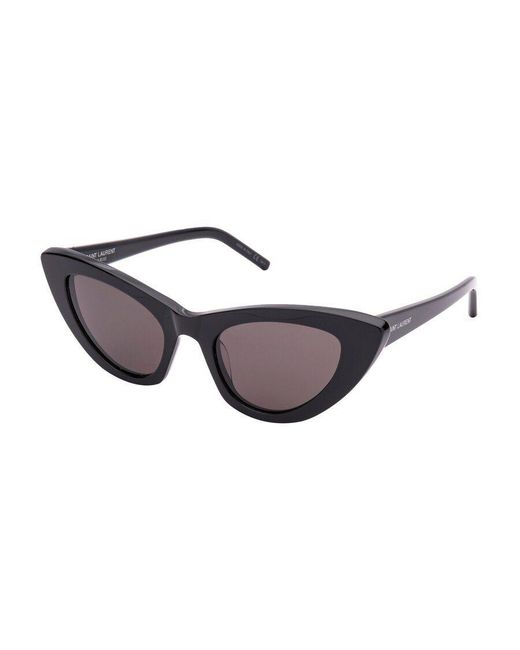 Saint Laurent White Eyewear Cat-Eye Sunglasses