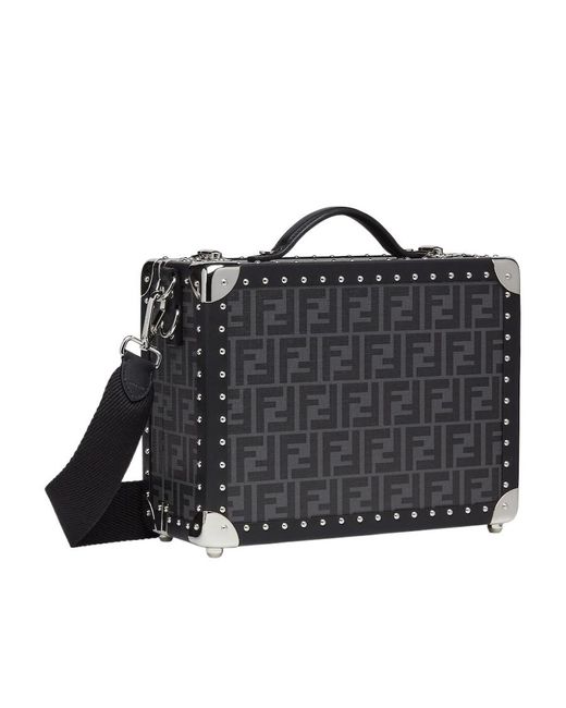 Fendi Black Fabric Suitcase for men