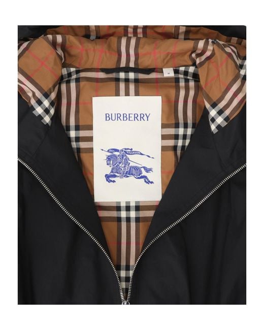 Burberry Black Plaid Hooded Long-Sleeved Jacket
