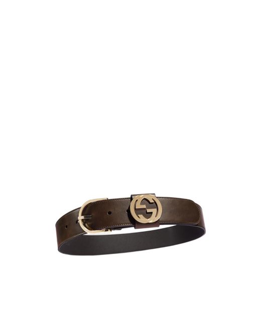 Gucci Black Wide Belt With Round Buckle