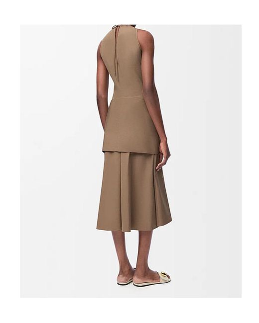 Loewe Natural Sleeveless Wrap Dress