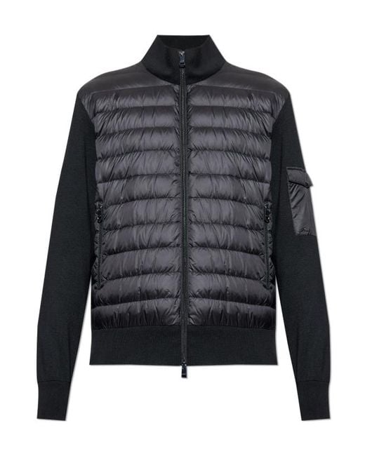 Paul & Shark Black Ultralight Hybrid Zip-Up Sweater for men