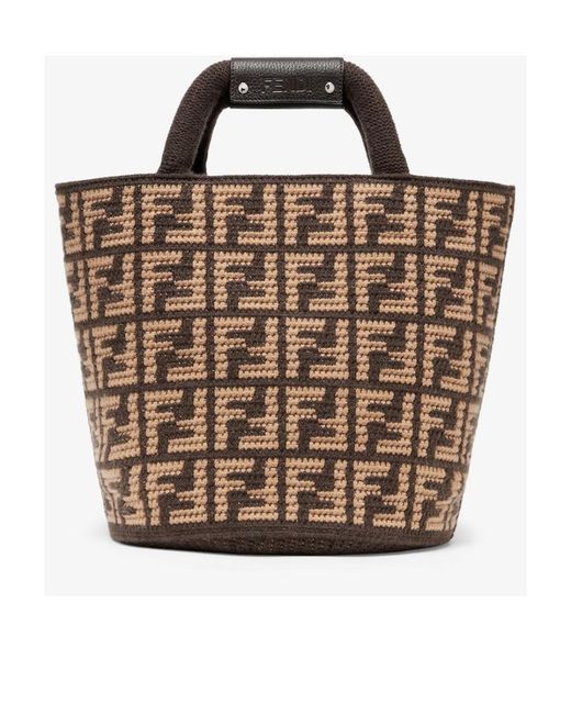 Fendi Brown Ff Cashmere Bag for men