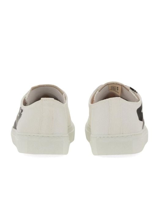 Vivienne Westwood White Plimsoll 2.0 Low-Top Snakers for men