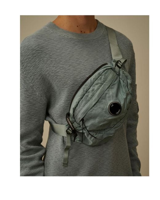 C P Company Green Lens Detailed Belt Bag for men