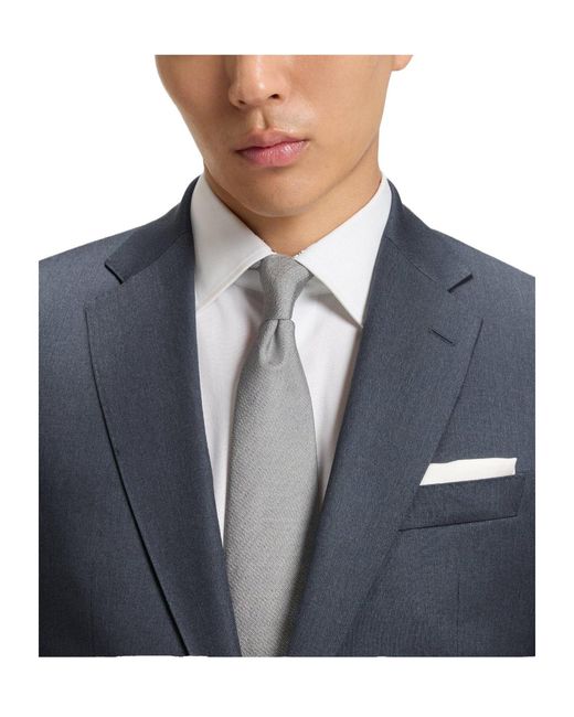 Boss Blue Single-Breasted Blazer for men