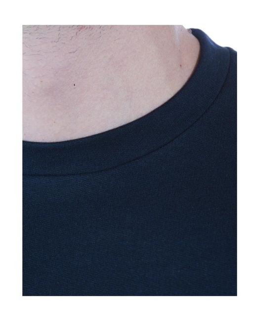 Emporio Armani Blue Long-Sleeved Round-Neck Sweater for men
