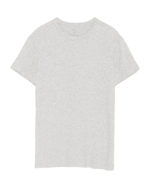 Officine Generale White Round-Neck Organic Cotton T-Shirt