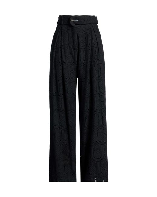 Farm Rio Black Plain Colour Flared Trouser