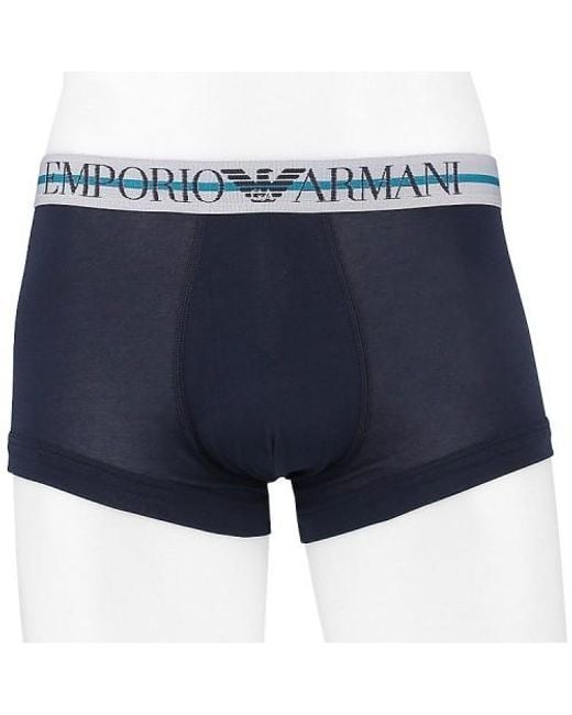 Emporio Armani Blue Three-Piece Suit Of Logo Underwear for men