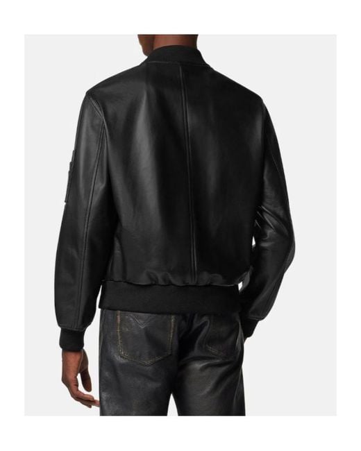 Versace Black Zip-Up Bomber Jacket for men