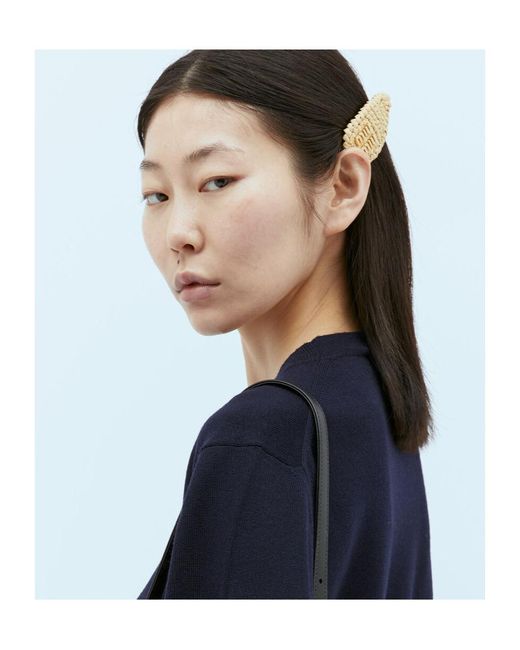 Miu Miu Metallic Woven Fabric Hair Clip