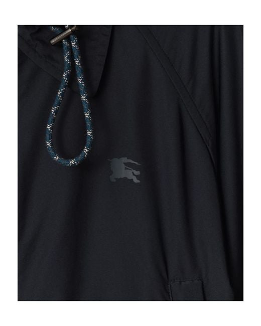 Burberry Black Newcott Jacket With Checkered Hood