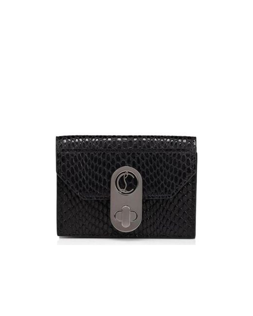 Christian Louboutin Black Snakeskin Embossed Wallet