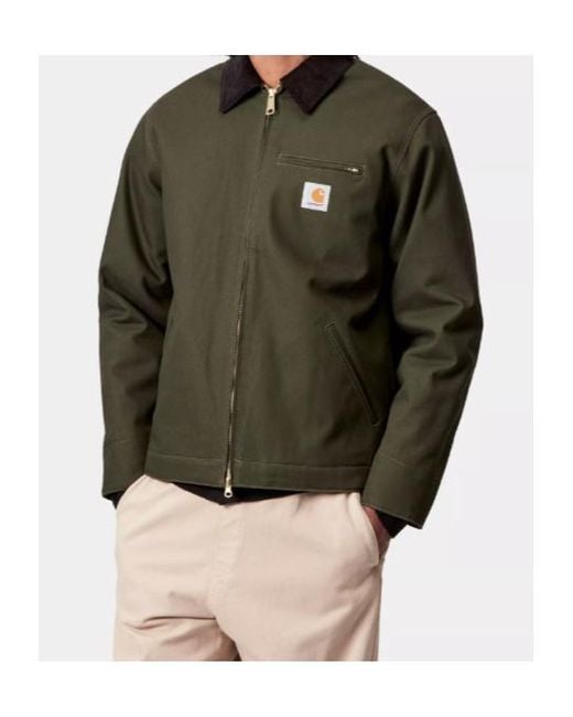 Carhartt Green Detroit Corduroy-Collar Cotton Jacket for men