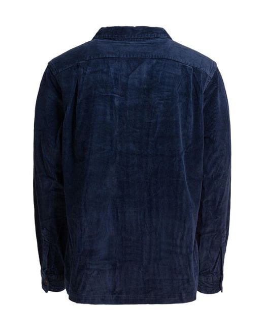 Polo Ralph Lauren Blue Patch-Pockets Long Sleeve Shirt for men