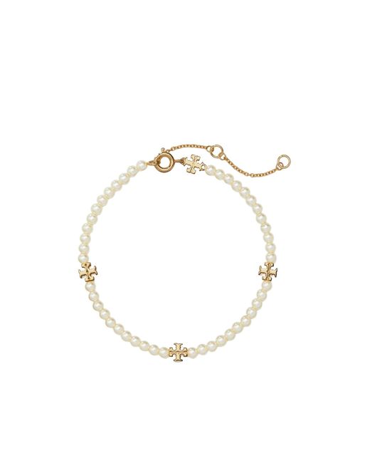 Tory Burch Metallic Kira Pearl Bracelet