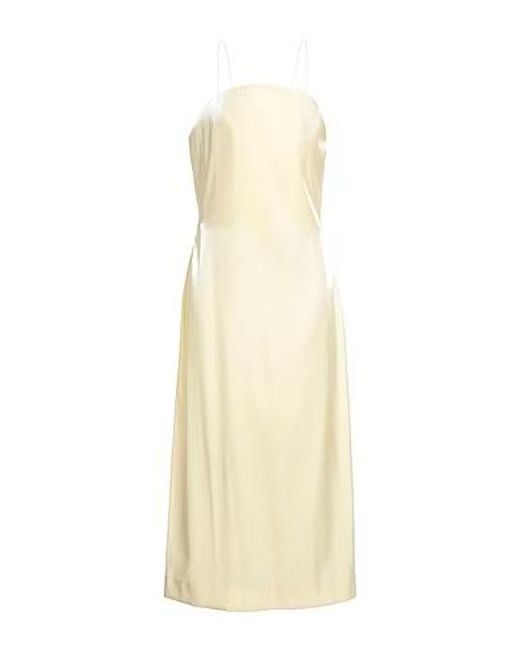 Jacquemus White Sleeveless Satin Bodycon Dress