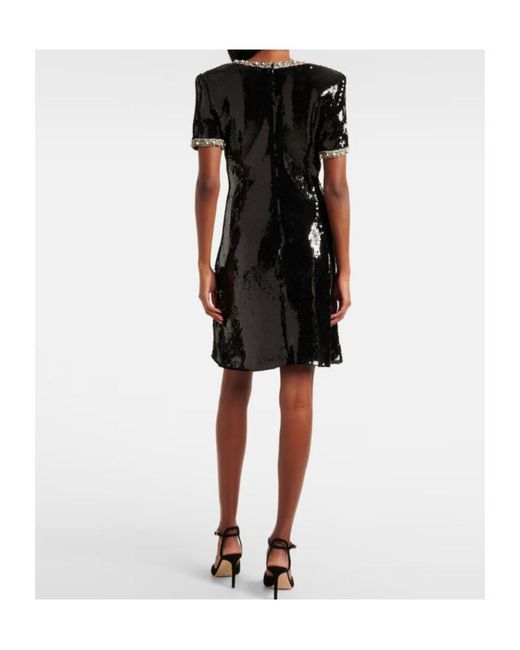 Nina Ricci Black Embellished Sequined Minidress