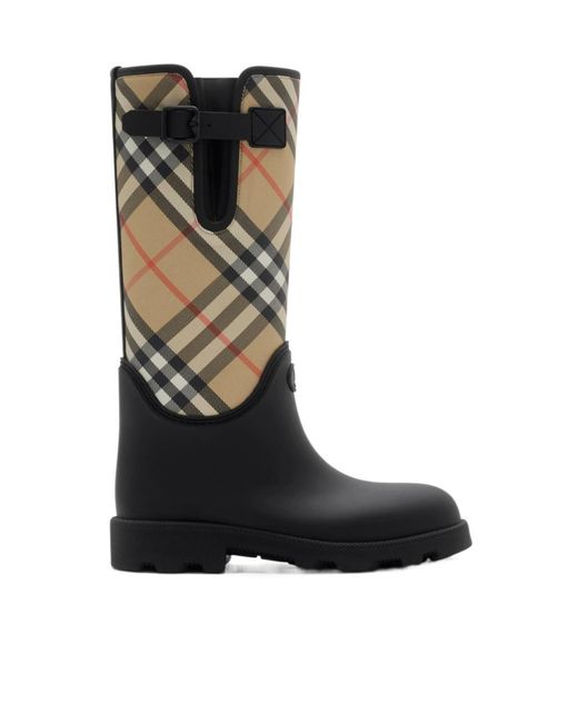 Burberry Black Marsh Stamp High Boots