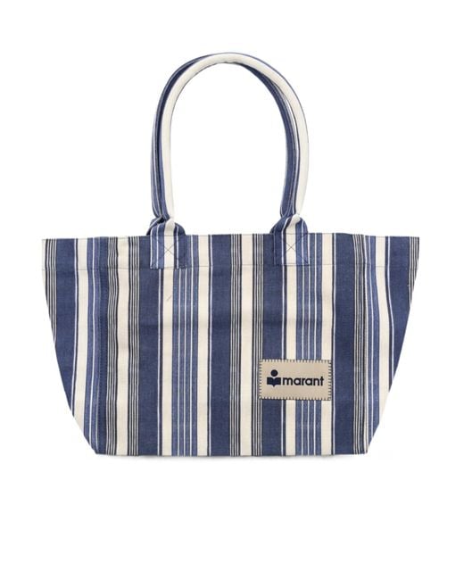 Isabel Marant Blue Logo Patch Tote Bag
