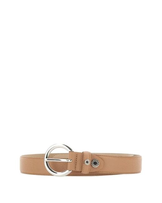 Gianni Chiarini White Padded Round-Buckle Belt