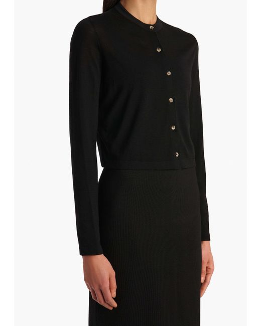 Khaite Black Long Sleeved Buttoned Cardigan
