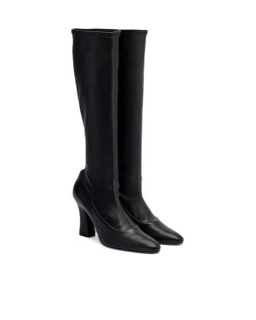 Magda Butrym Black Leather Knee-High Boots