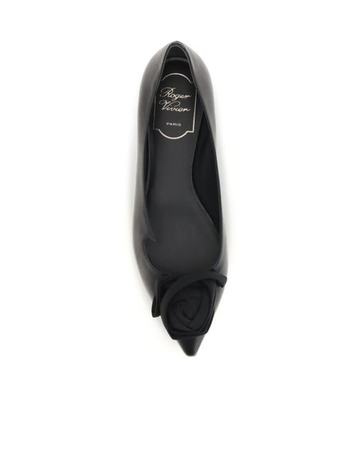 Roger Vivier Black I Love Vivier Flat Shoes