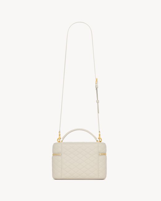 Saint Laurent Natural Gaby Quilted Vanity Tote Bag
