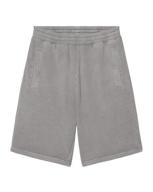 Carhartt Gray Nelson Garment-Dyed Sweat Shorts for men